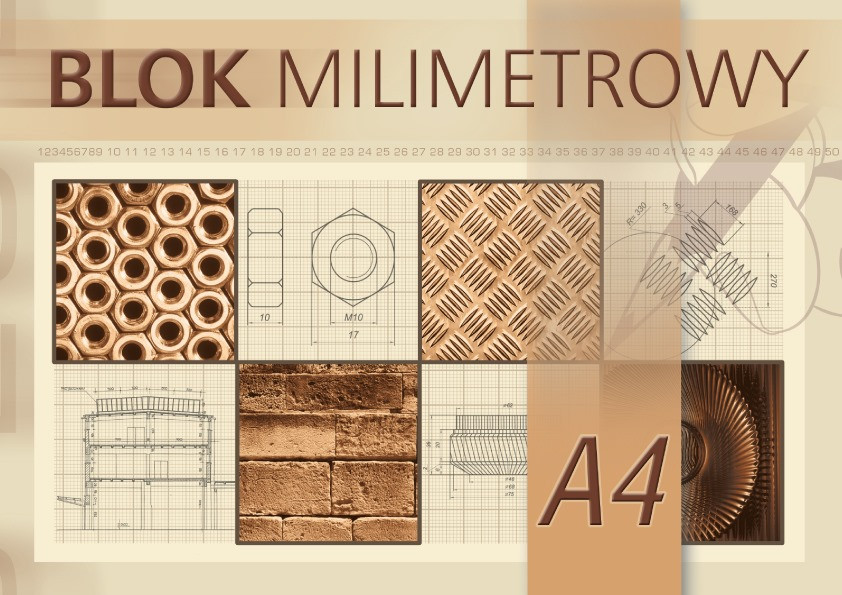 Blok milimetrowy A4 20k. Kreska